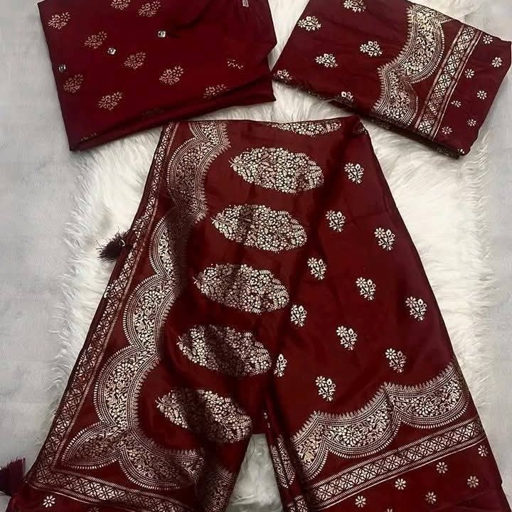 জাপানি সিল্ক শাড়ি নরম ও আরামদায়ক স্কিন প্রিন্টের নিখুঁত কাজ